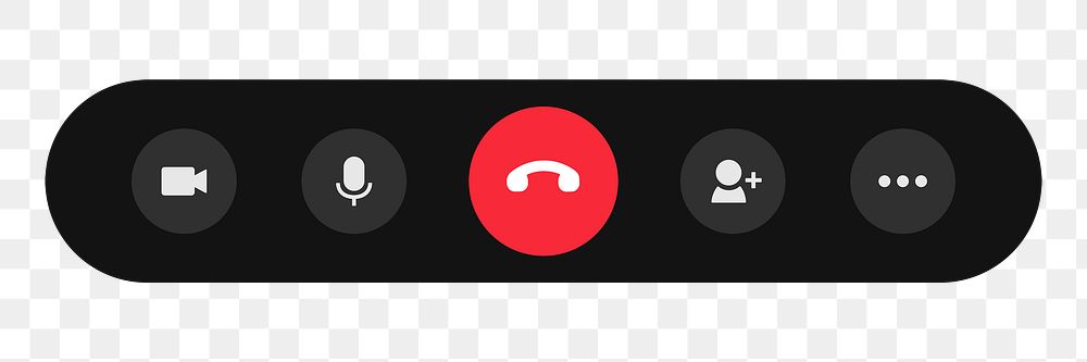 Png call interface icons bar
