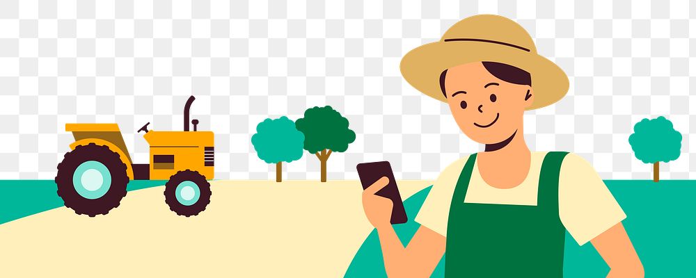 Smart farming png transparent background