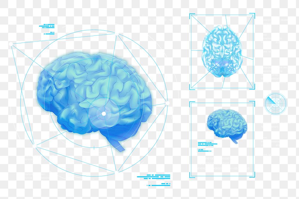Png brain medical holography transparent graphic