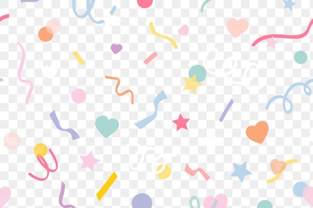 Png background with cute confetti | Premium PNG - rawpixel