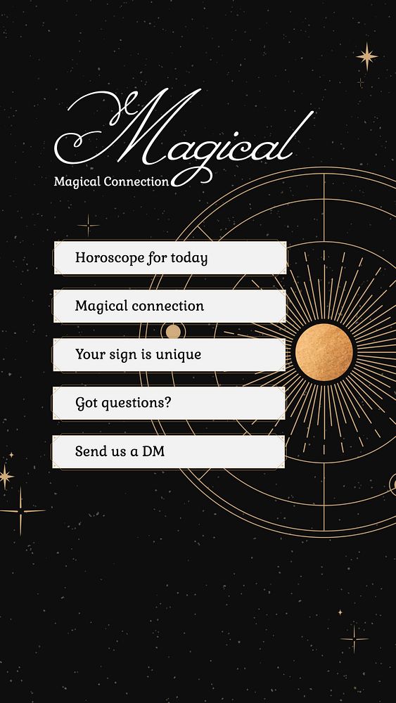 Magical celestial Facebook story template, customizable design 