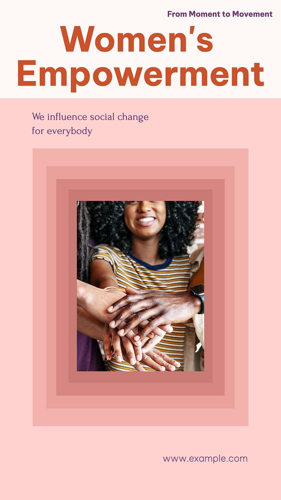 Woman's empowerment Instagram story template, editable design