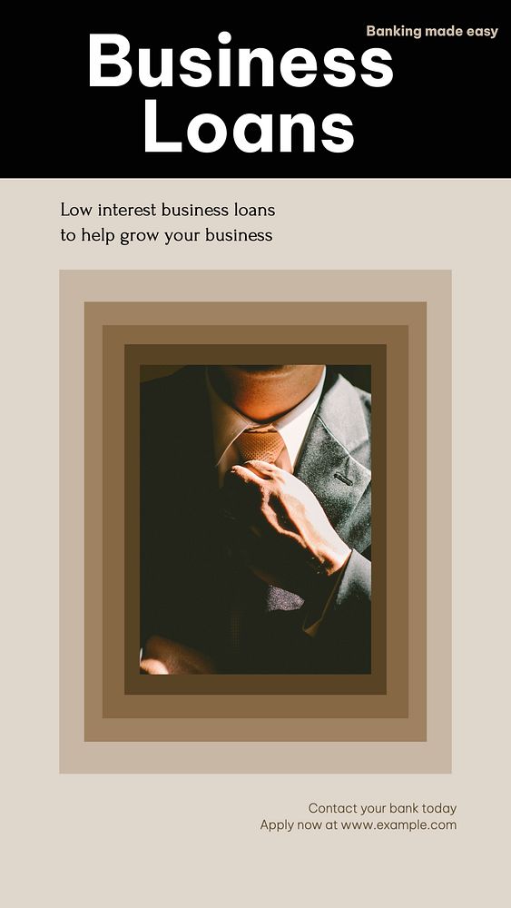 Business loans Instagram story template, editable design