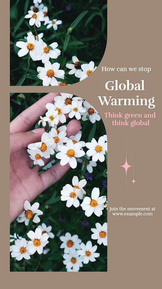 Global warming Instagram story template, editable design