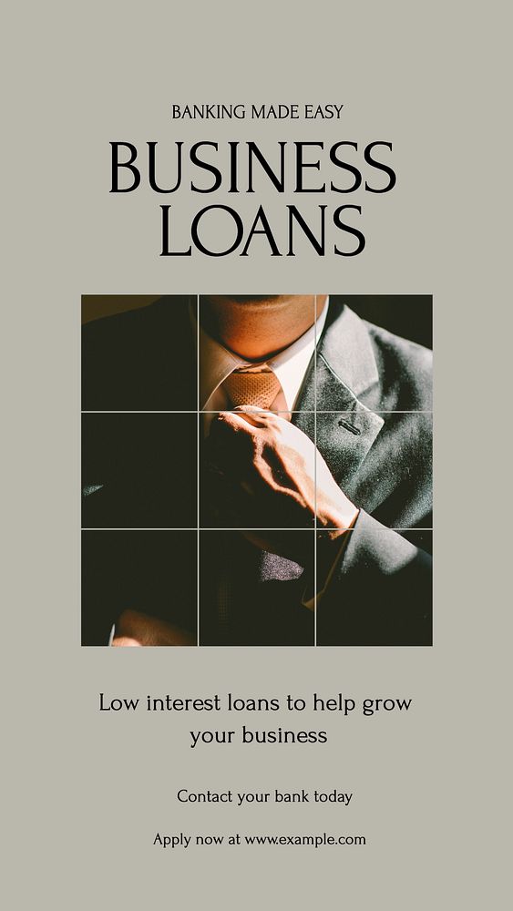 Business loans Instagram story template, editable design