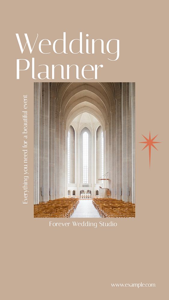 Wedding planner Instagram story template, editable design