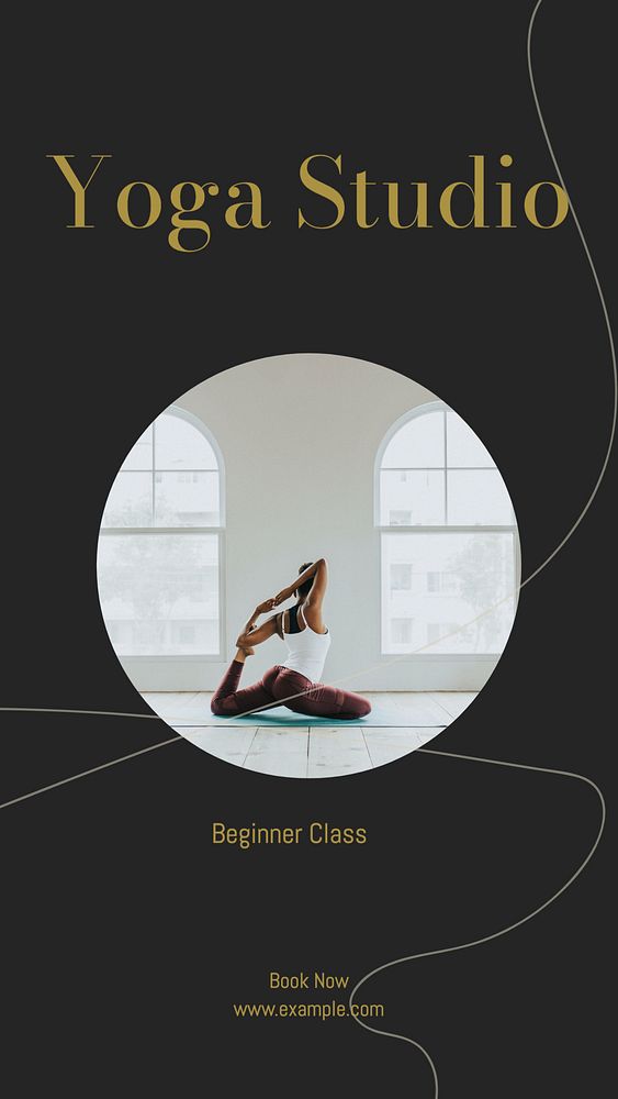 Yoga class advertisement Instagram story template, editable design