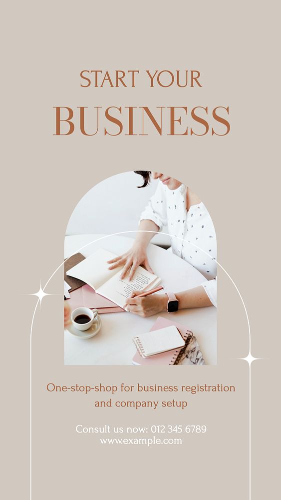 Business service Instagram story template, editable design