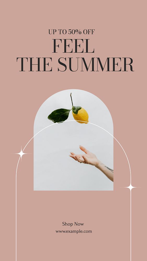 Summer sale Instagram story template, editable design