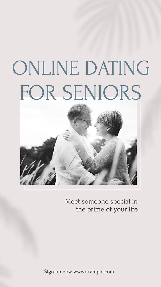 Senior online dating Instagram story template, editable design