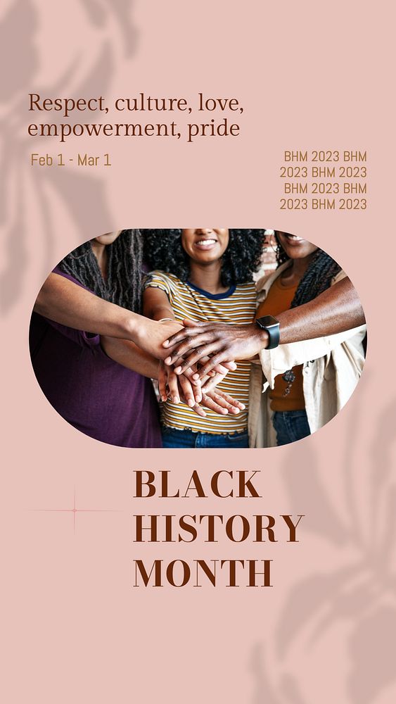 Black history month Instagram story template, editable design