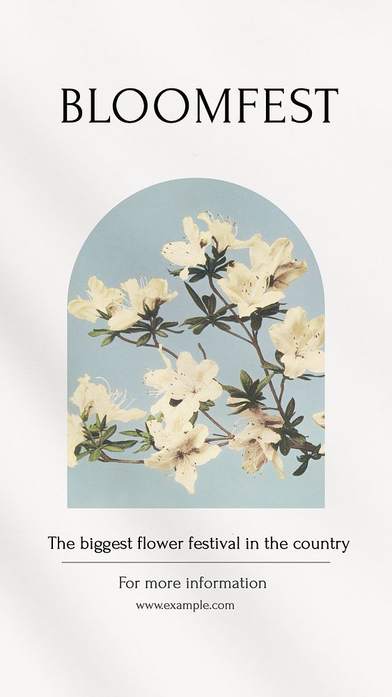 Flower festival Instagram story template, editable design