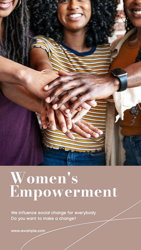 Woman's empowerment Instagram story template, editable design