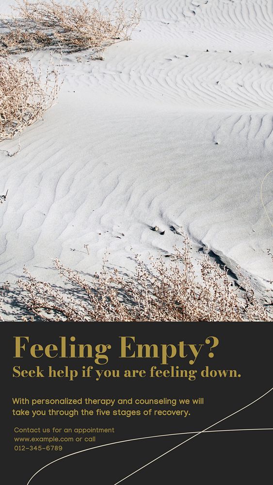 Feeling empty Instagram story template, editable design