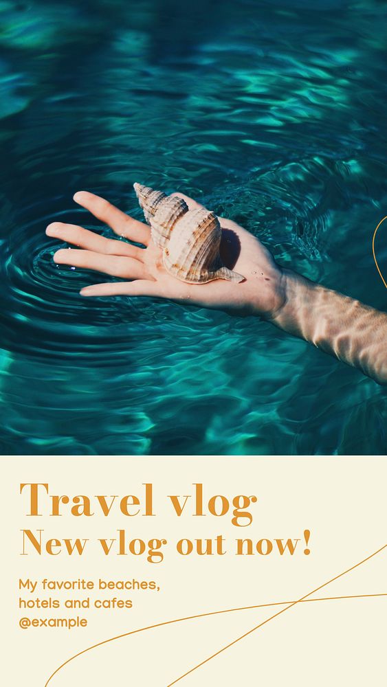 Travel vlog Instagram story template, editable design