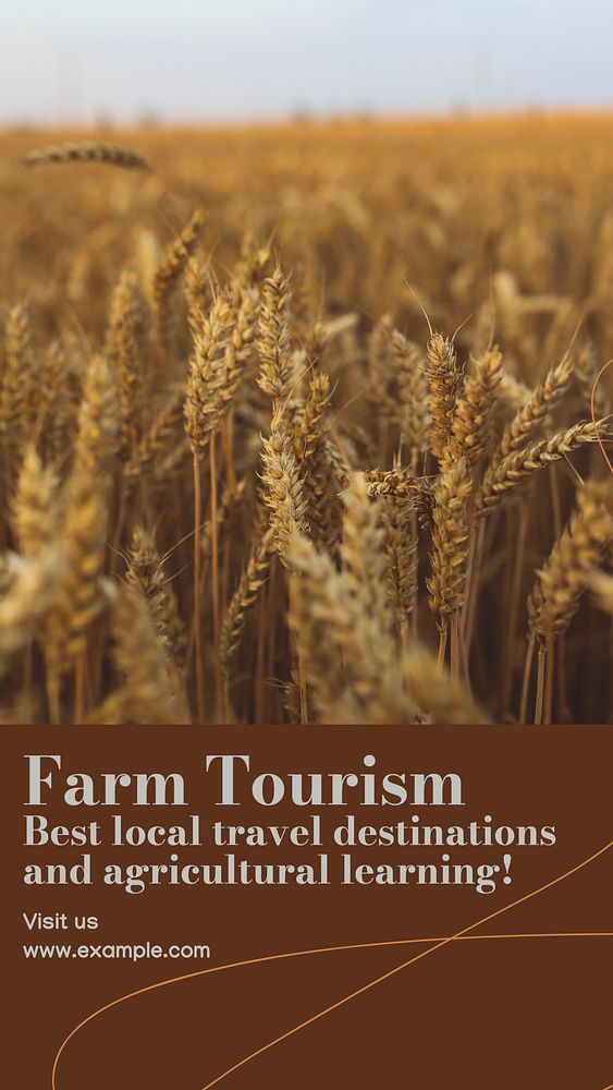 Farm tourism Instagram story template, editable design