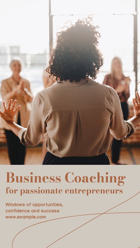 Business coaching Instagram story template, editable design