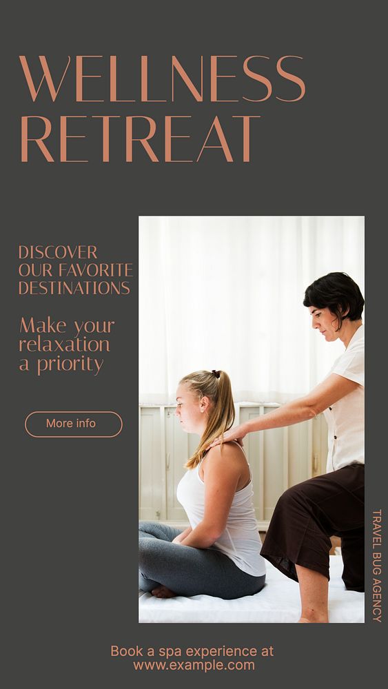 Wellness retreat Instagram story template, editable design