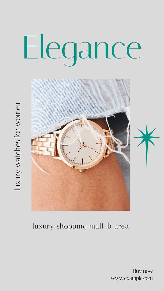 Luxury watch fashion Instagram story template, editable design