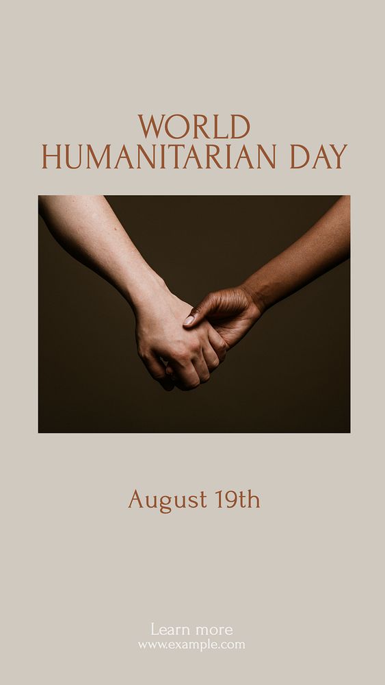 Humanitarian day Instagram story template, editable design