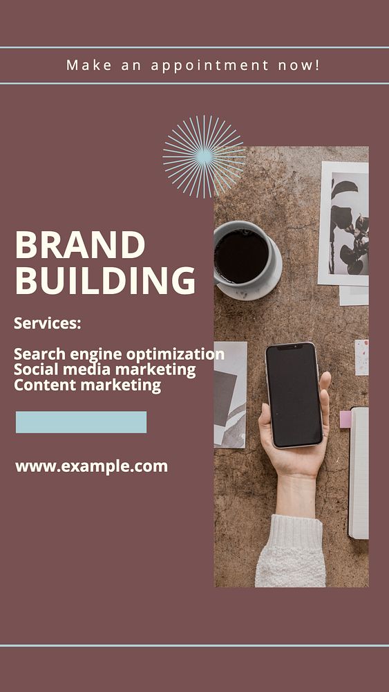 Brand building Instagram story template, editable design