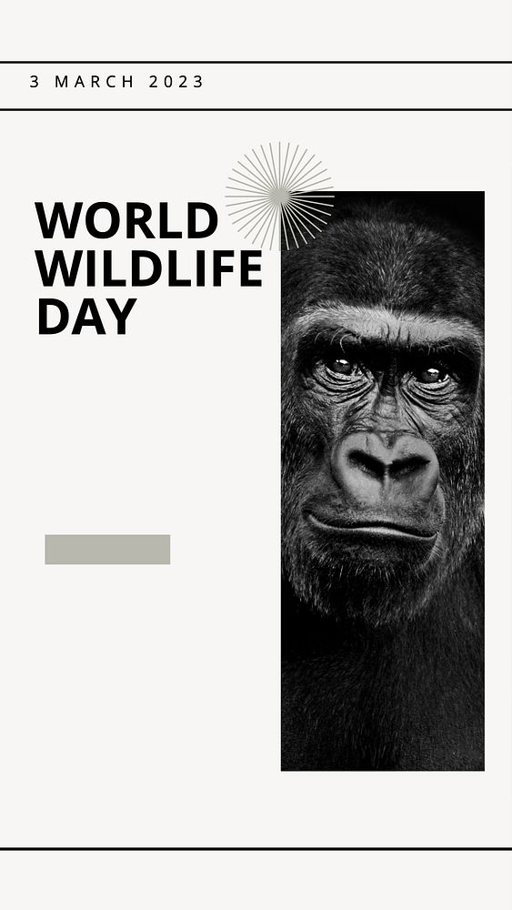 World wildlife day Instagram story template, editable design