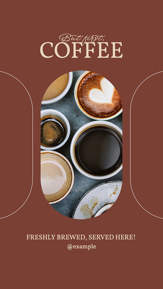 Coffee morning Instagram story template, editable design