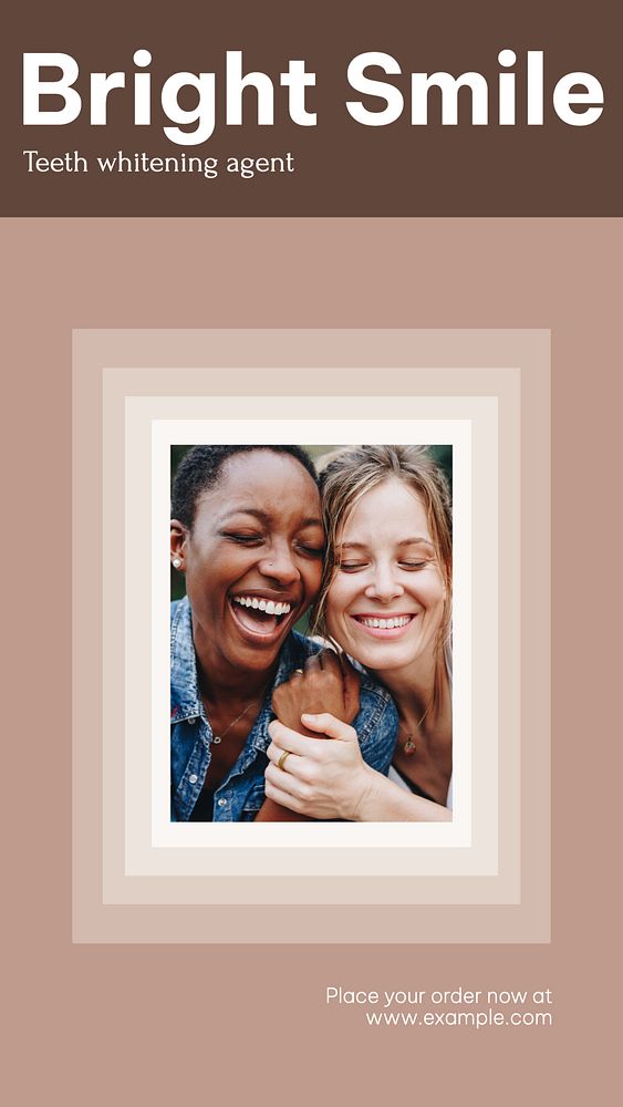 Bright smile Instagram story template, editable design