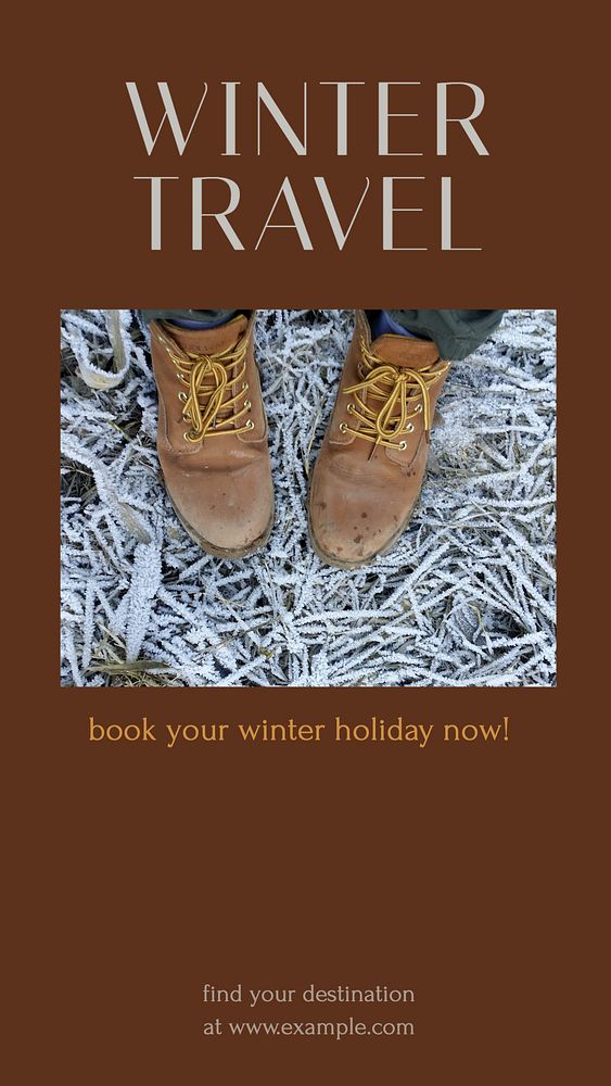 Winter travel Instagram story template, editable design