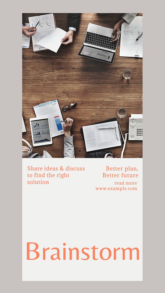 Business brainstorm Instagram story template, editable design