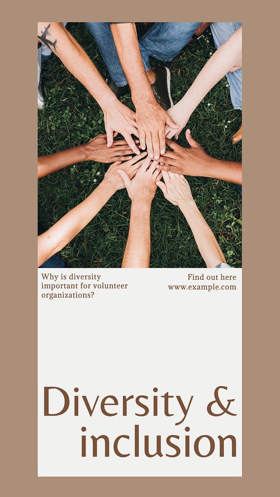 Diversity & inclusion Instagram story template, editable design