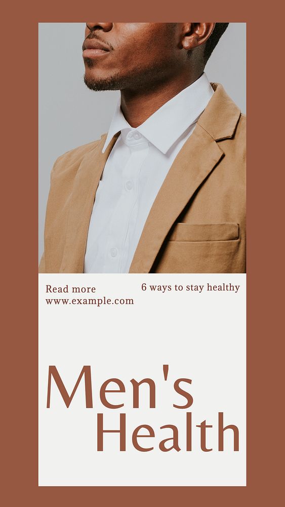 Men's Health Instagram story template, editable design