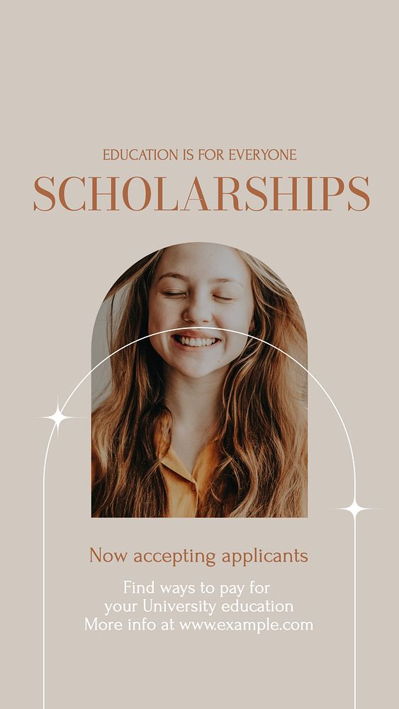 Scholarships Instagram story template, editable design