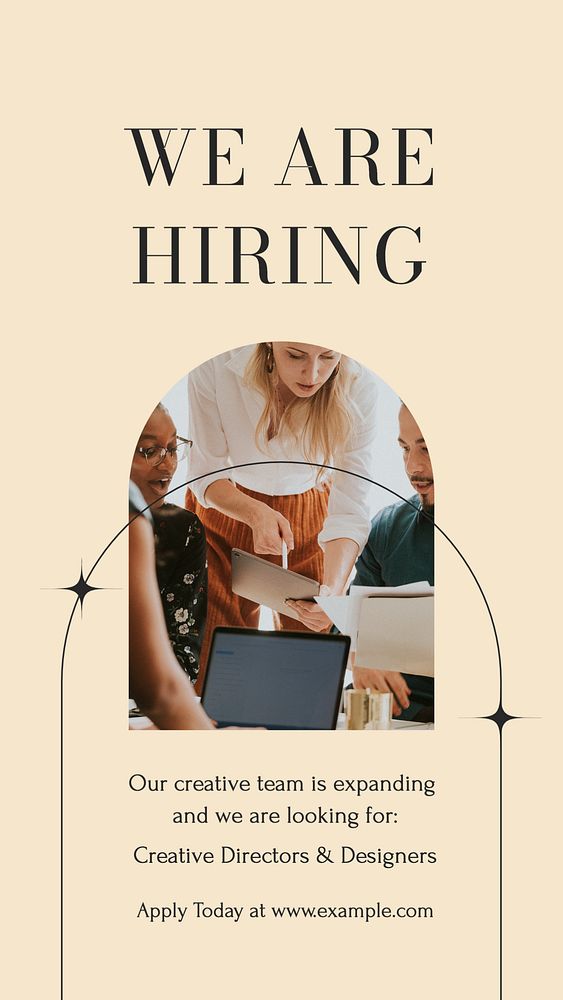 We are hiring Instagram story template, editable design