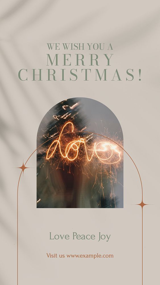 Love & joy Instagram story template, editable design