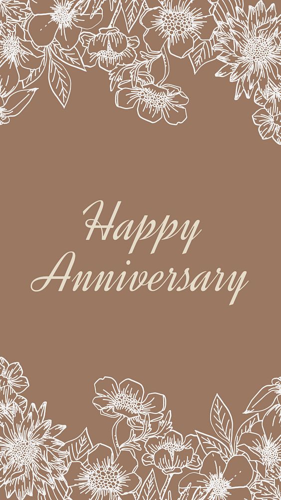 Editable Happy Anniversary instagram story template