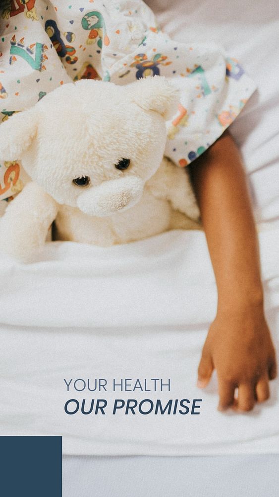 Medical, Pediatrics Instagram story template, hospital ad