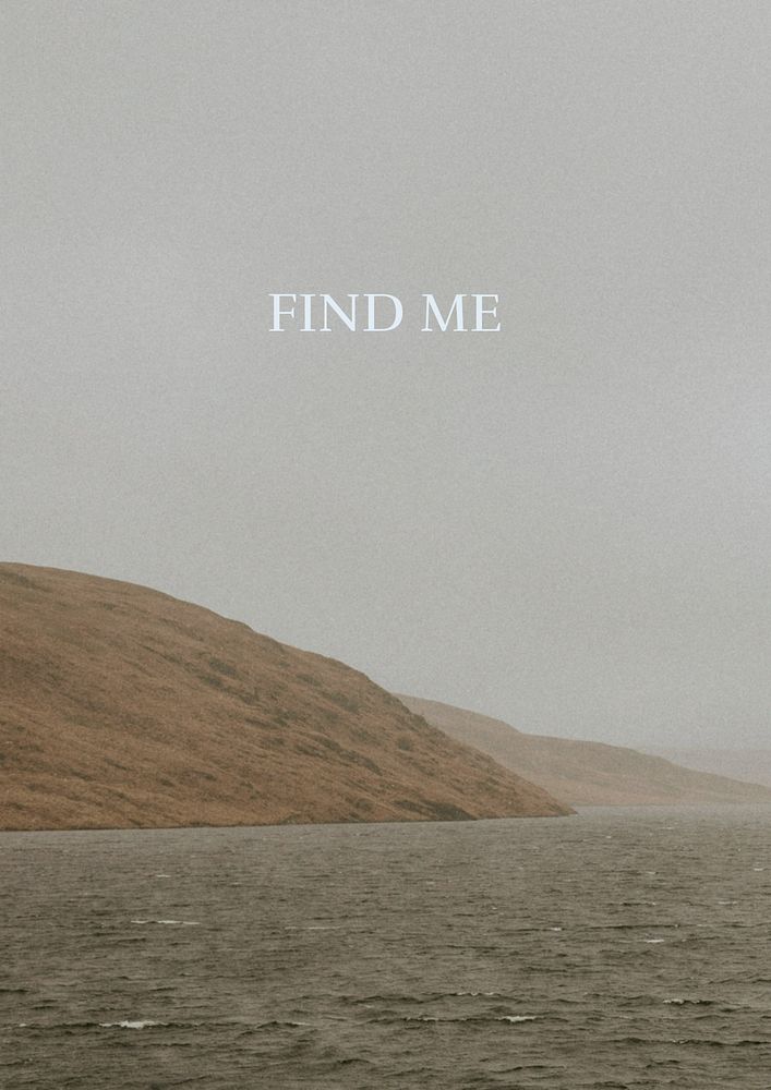 Ocean aesthetic poster template, find me text