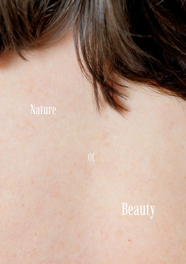 Natural beauty poster template, woman's skin photo