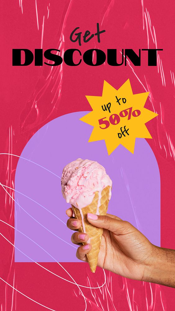 Dessert shop Instagram story template, promotion ad 