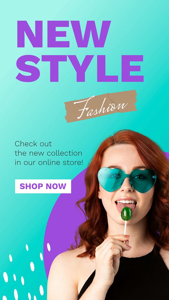 Women's fashion Instagram story template, promotion ad 