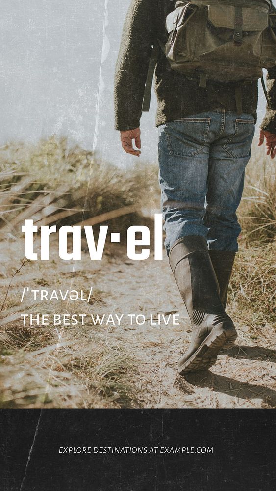 Solo travel Instagram story template, editable design