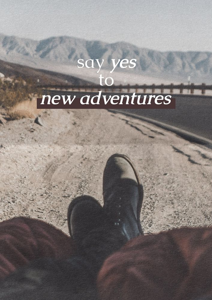 New adventures poster template, travel editable design