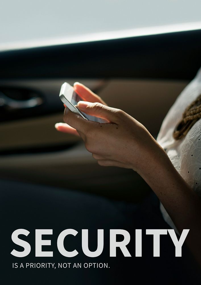 Cyber security poster template, editable design