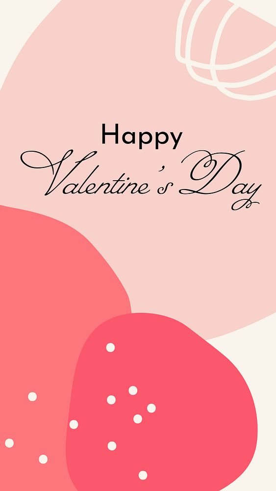 Valentine's Day Instagram story template, editable text on pastel design