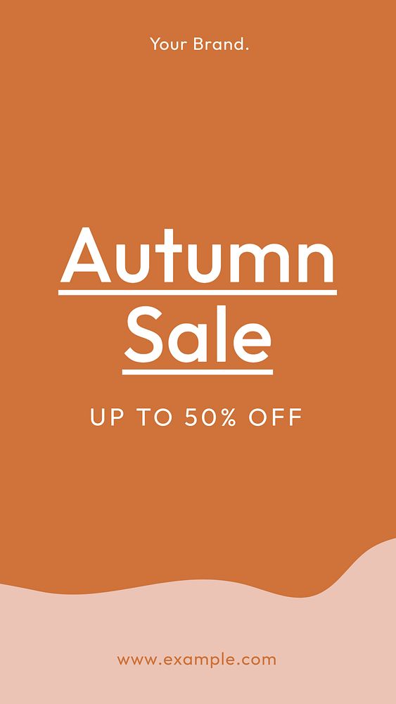 Autumn sale Instagram story template, editable pastel design