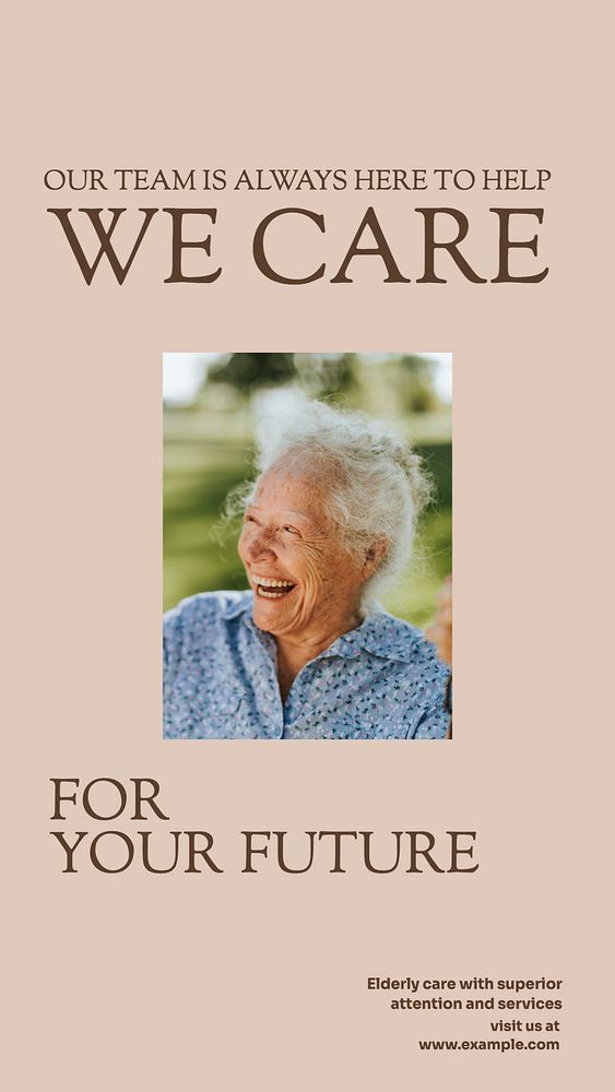 Elderly care Instagram story template, editable design