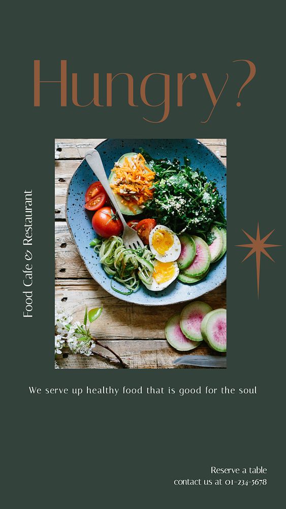 Healthy food Instagram story template, editable design