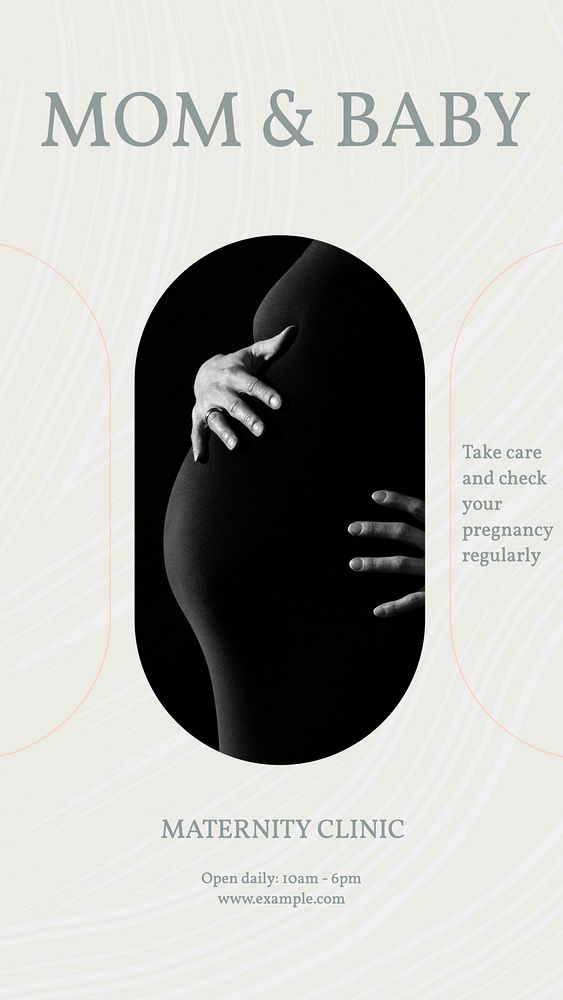 Pregnancy Instagram story template, editable design