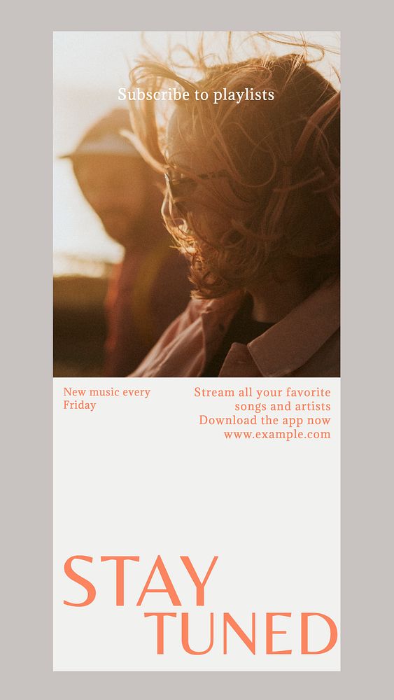 Stay tuned Instagram story template, editable design